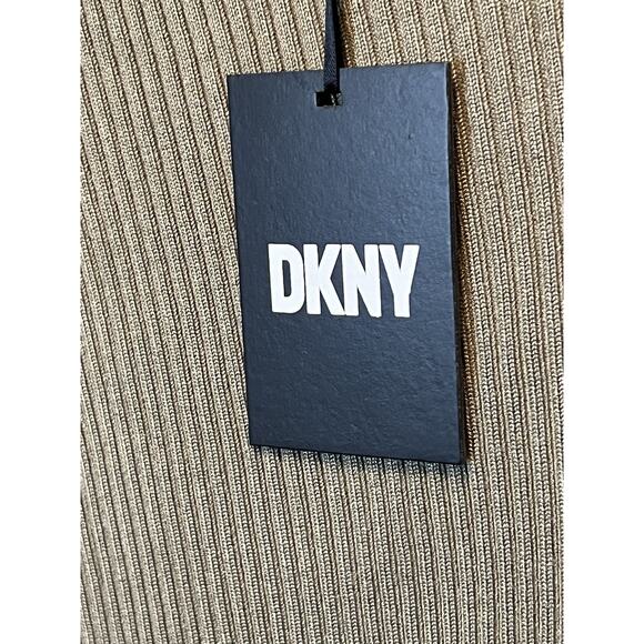 DKNY Asymmetric Ribbed Knit ColorBlock Pullover‎ Sweater Size S Green Black - Picture 8 of 10
